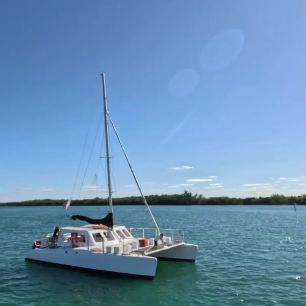 a small boat in a body of water
