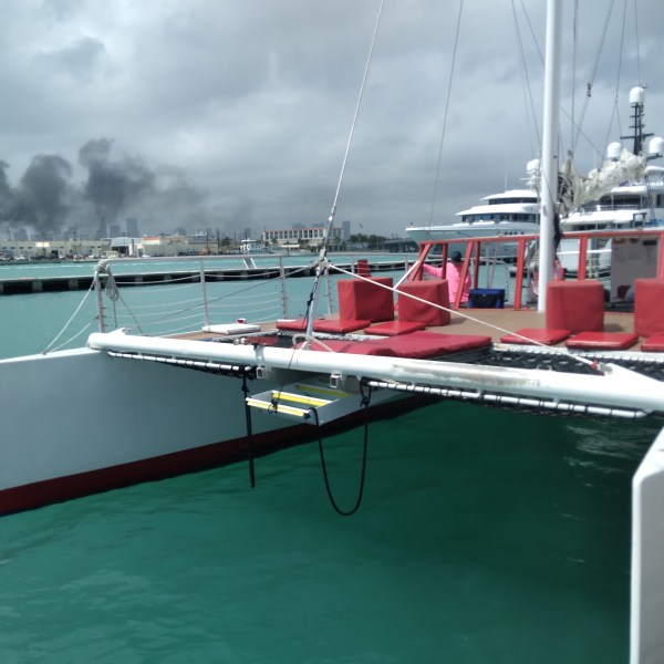 a small boat in a body of water